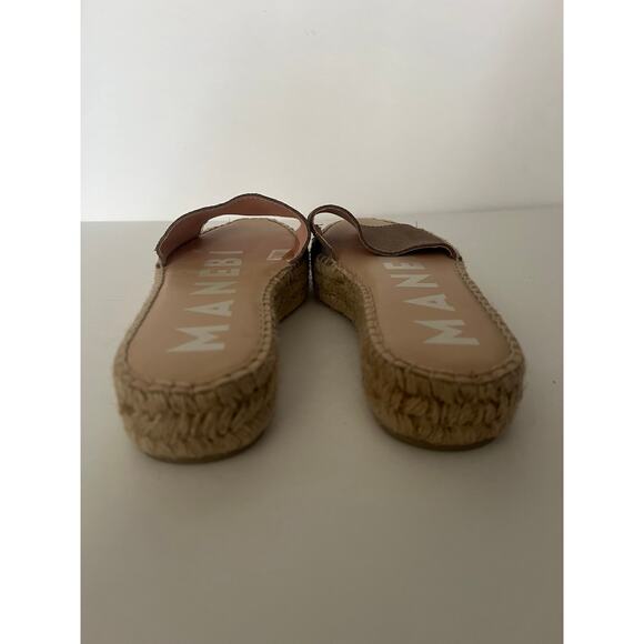 Manebi Women's Hamptons Double Sole Slides Sandal Slip-On Brown Size 40 (US 9) - Picture 8 of 13